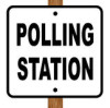 Media coverage on election day in Kansas poll-clipart-polling-station-sign-over-white-background-54075022