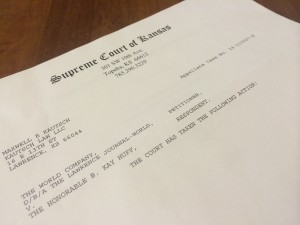 Kansas Supreme Court sets answer date in LJW appeal KSC order